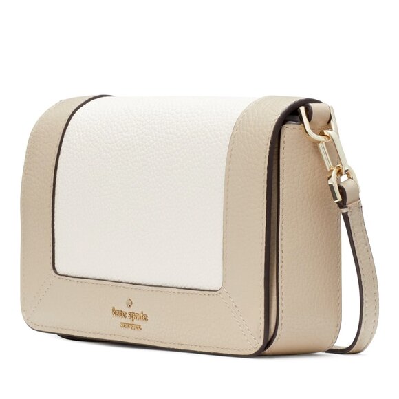 New Kate Spade Lena Colorblock Mini Flap Crossbody Light Sand Multi - Picture 3 of 5
